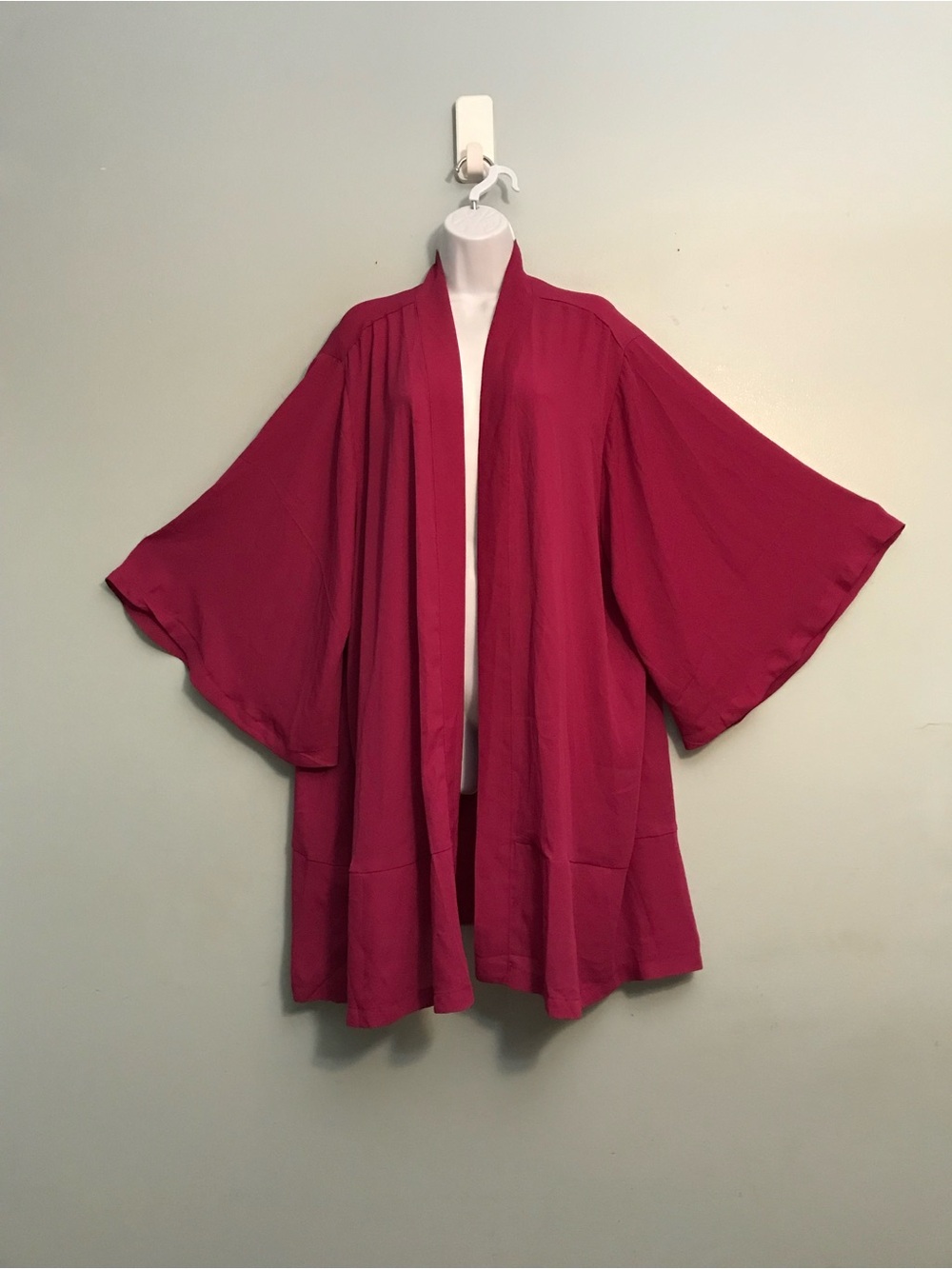 LuLaRoe Women's Open Front Kimono Cardigan in Deep Magenta